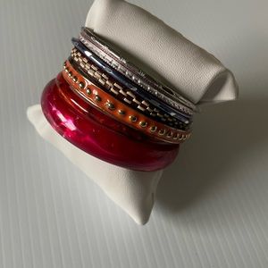 Mix size, style bangles bracelets - 8 pieces